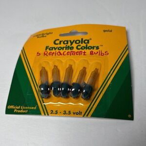 Crayola Favorite Colors Gold Replacement Bulbs 5 Pack 2.5 3.5‎ Volt Superbright